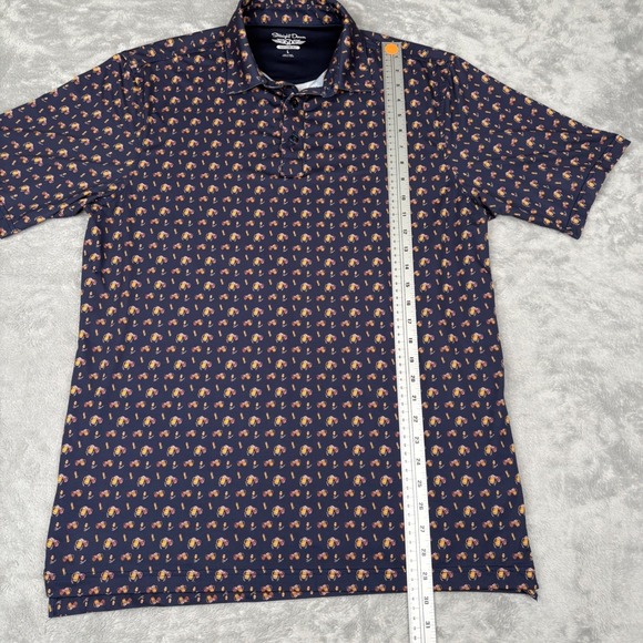 Straight Down Golf Polo Performance Beer Mug Print Mens Large Short Sleeve - Picture 10 of 13